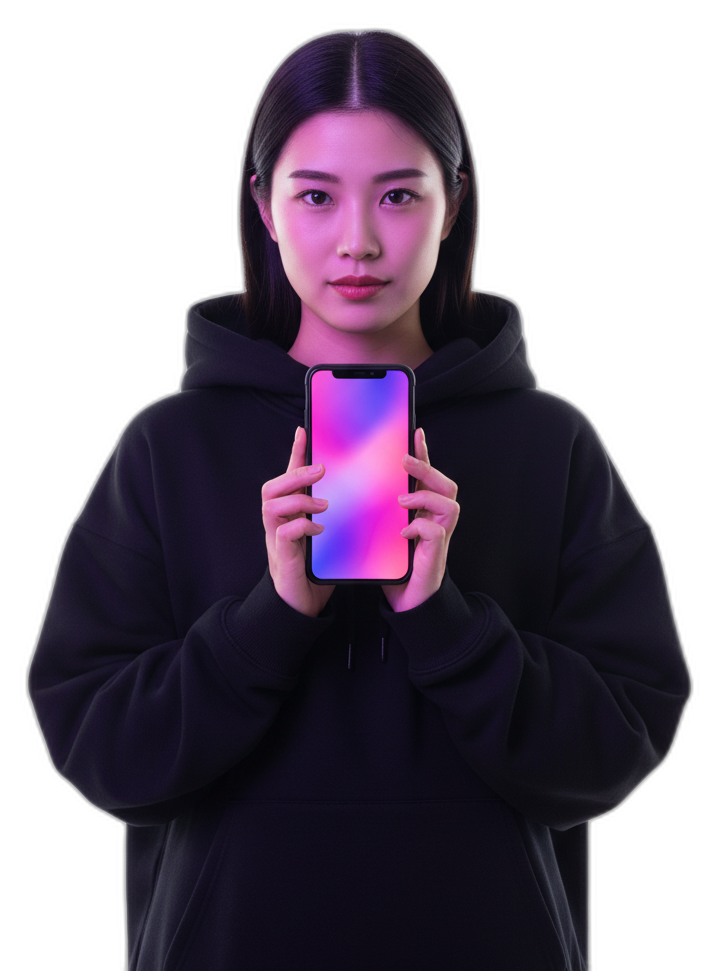 TikTokスタイルの縦長動画を視聴するイメージ